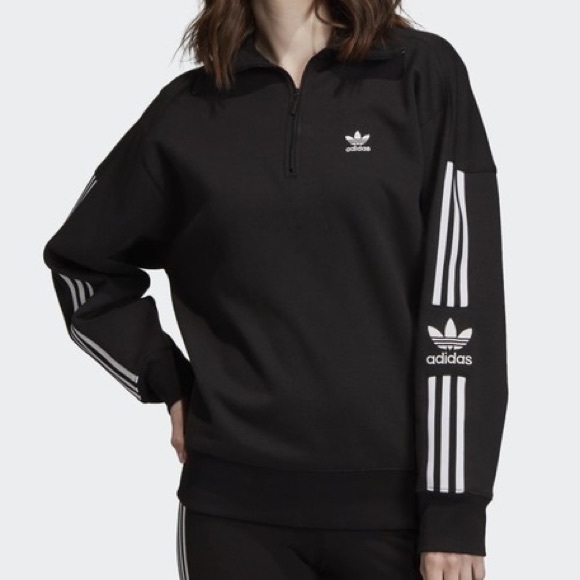 Adidas 3 stripe half zip sweatshirt - Picture 2 of 6